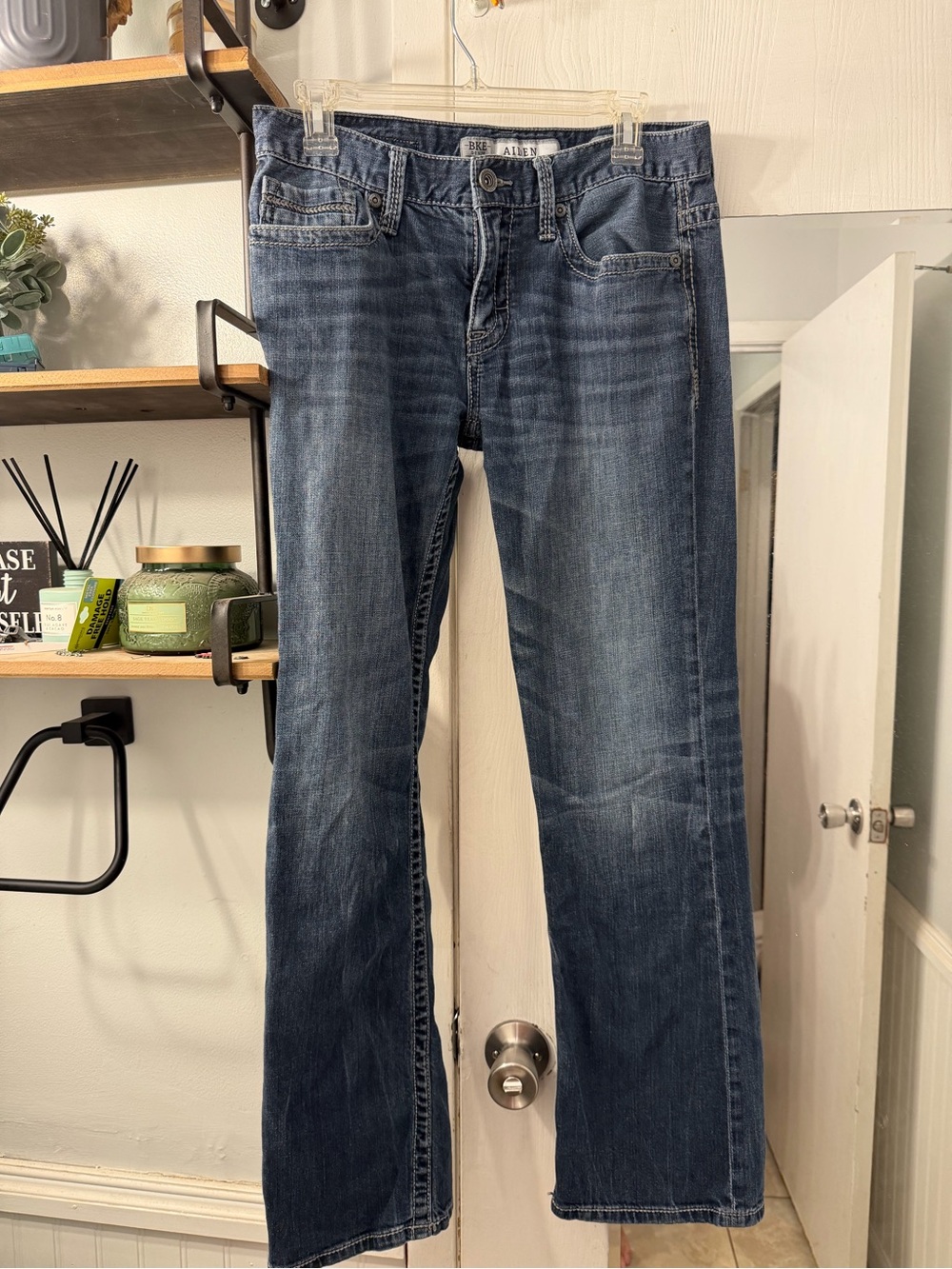 BKE Men's Straight-Leg Jeans in Medium Indigo